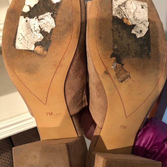 Halogen Freda Suede Slip On Heeled Mules size 7 - worn 3 times - Picture 7 of 7